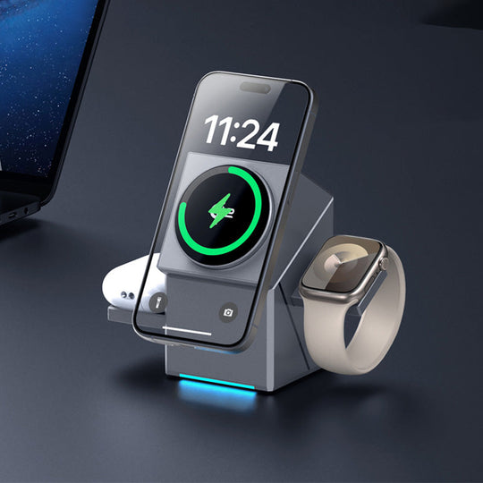 3-in-1 Foldable Magnetic Wireless Charging Station