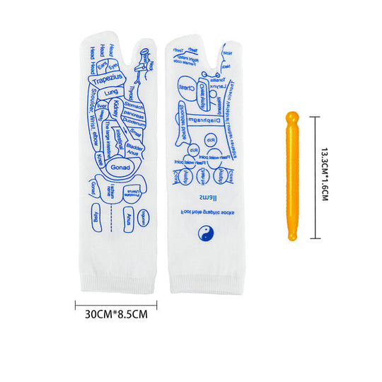 Reflexology Foot Massage Socks with Acupoint Chart