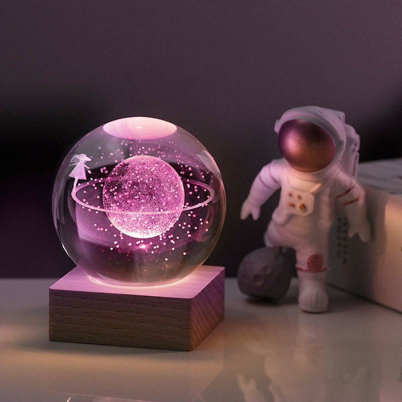 Lampada decorativa notturna con sfera di cristallo galassia 3D di Pasqua💖ACQUISTA 3 E RICEVI IL 10% DI SCONTO