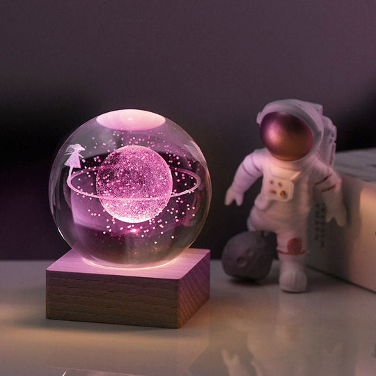 Lampada decorativa notturna con sfera di cristallo galassia 3D di Pasqua💖ACQUISTA 3 E RICEVI IL 10% DI SCONTO