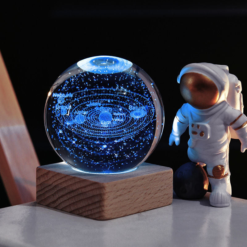 Lampada decorativa notturna con sfera di cristallo galassia 3D di Pasqua💖ACQUISTA 3 E RICEVI IL 10% DI SCONTO