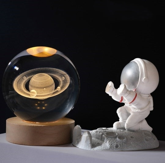 Lampada decorativa notturna con sfera di cristallo galassia 3D di Pasqua💖ACQUISTA 3 E RICEVI IL 10% DI SCONTO