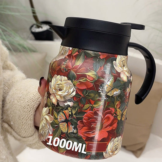 🔥2025 HOT SALE 🔥1000ml Vacuum Insulated Teapot with Strainer