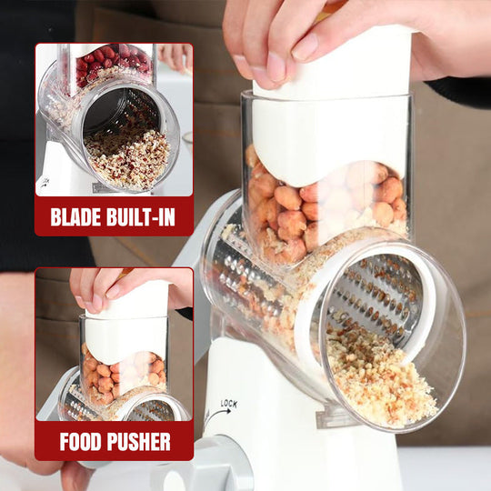 🔥 2025 Kitchen Sale 🔥 Multifunctional Manual Rotary Grater & Chopper 🚀🥕