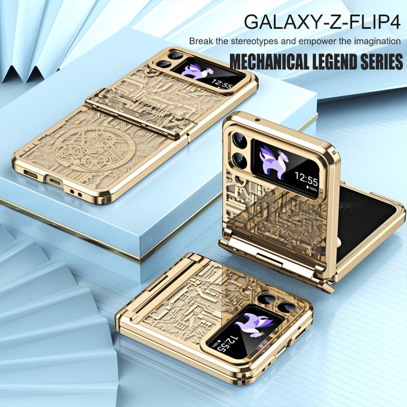 Electroplating Mobile Phone Shell Hinge Anti-Fall Protective Cover For Samsung Zfip3, 4, 5