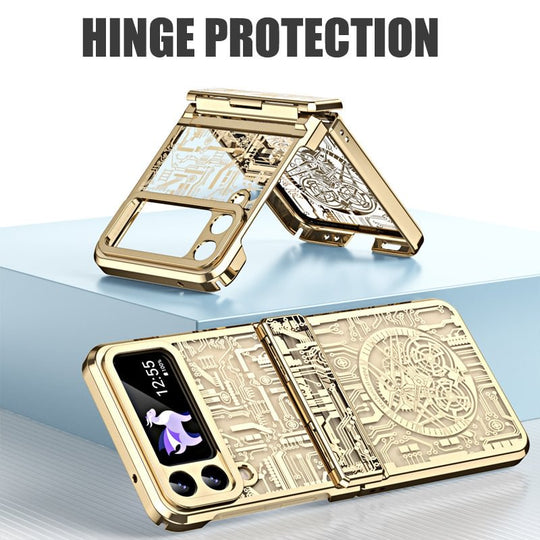 Electroplating Mobile Phone Shell Hinge Anti-Fall Protective Cover For Samsung Zfip3, 4, 5