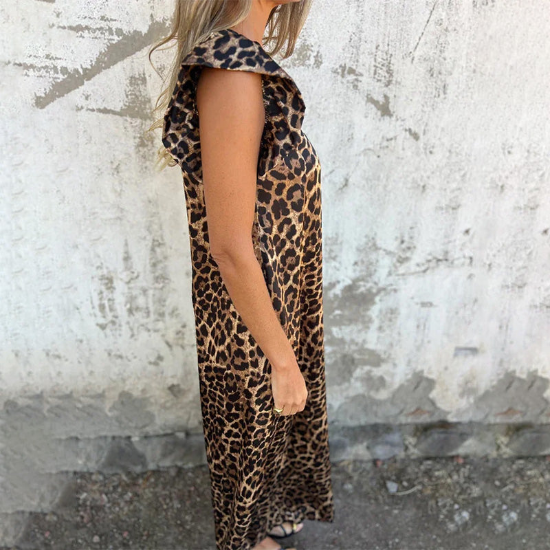 🔥HOT SALE 50% OFF✨Women's V-Neck Leopard Print & Solid Jumpsuit