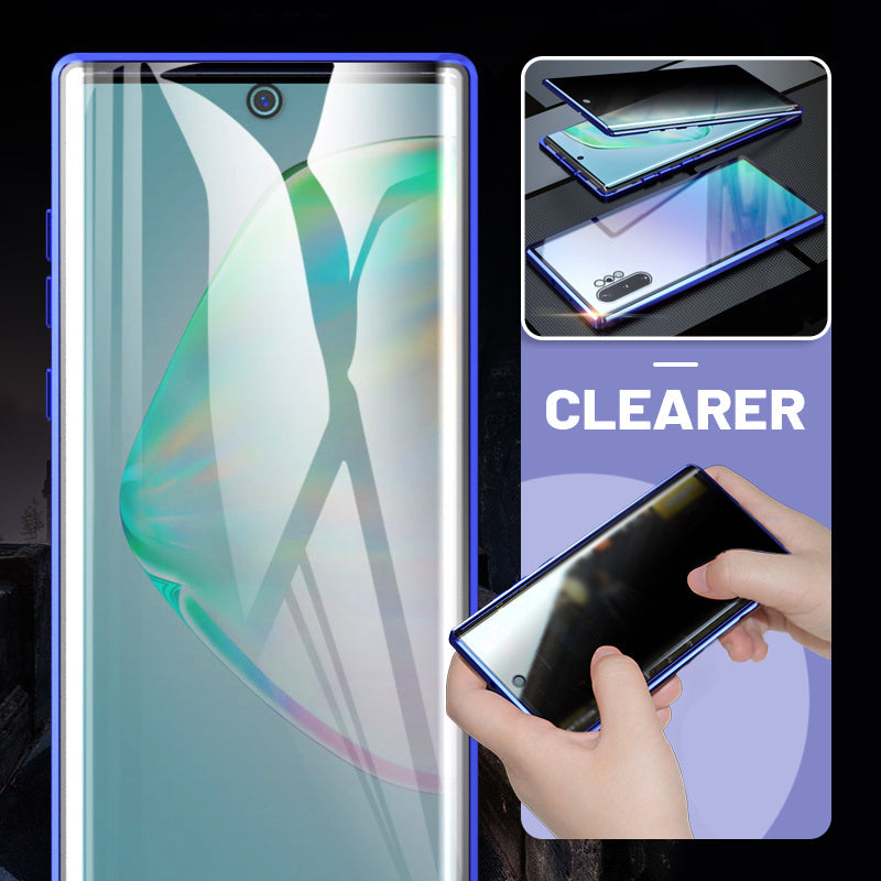 Full-Body Magnetic Case with Anti-Peep Screen Protector for Samsung