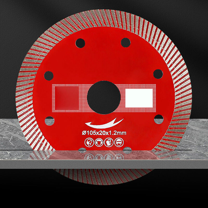 Disco di taglio a diamante rosso Ultra-tino Foglio di taglio ad alta durezza Mesh foglio ondulato adatto a marmo, ceramica, piastrelle, piastre di roccia taglio rapido in condizioni asciutte e bagnate