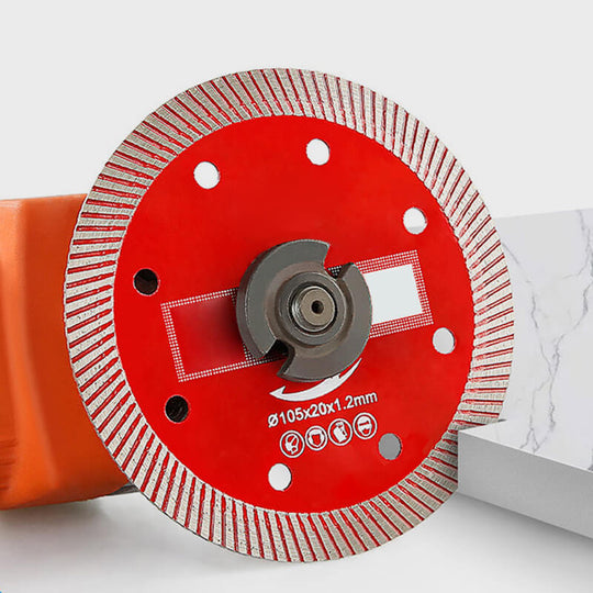 Disco di taglio a diamante rosso Ultra-tino Foglio di taglio ad alta durezza Mesh foglio ondulato adatto a marmo, ceramica, piastrelle, piastre di roccia taglio rapido in condizioni asciutte e bagnate
