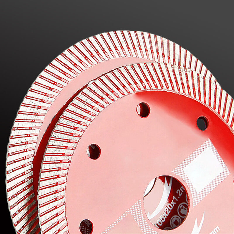 Disco di taglio a diamante rosso Ultra-tino Foglio di taglio ad alta durezza Mesh foglio ondulato adatto a marmo, ceramica, piastrelle, piastre di roccia taglio rapido in condizioni asciutte e bagnate