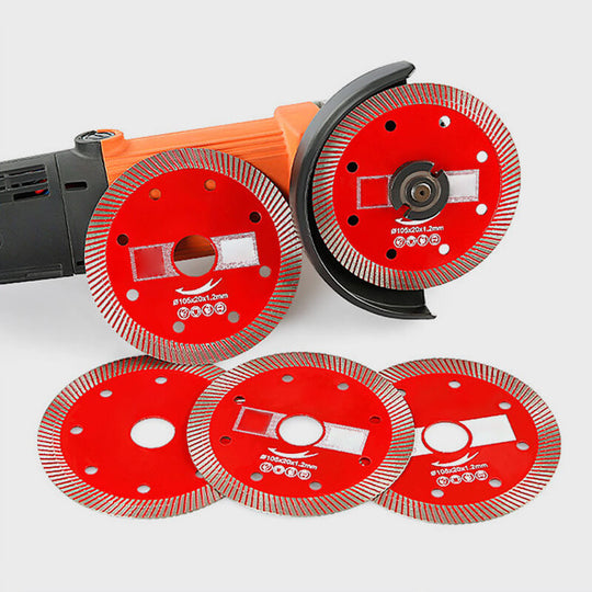 Disco di taglio a diamante rosso Ultra-tino Foglio di taglio ad alta durezza Mesh foglio ondulato adatto a marmo, ceramica, piastrelle, piastre di roccia taglio rapido in condizioni asciutte e bagnate
