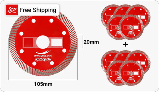 Disco di taglio a diamante rosso Ultra-tino Foglio di taglio ad alta durezza Mesh foglio ondulato adatto a marmo, ceramica, piastrelle, piastre di roccia taglio rapido in condizioni asciutte e bagnate