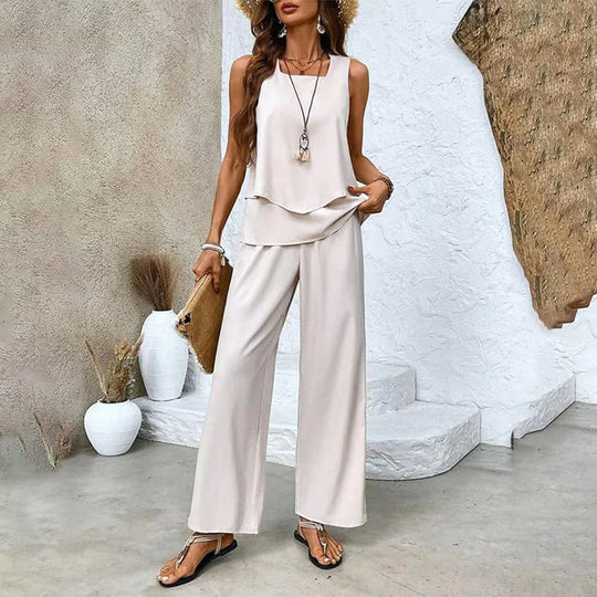 🔥 Hot Sale 50% OFF🌺Women's Trendy Print 2 Piece Outfits Sleeveless Top & Pants