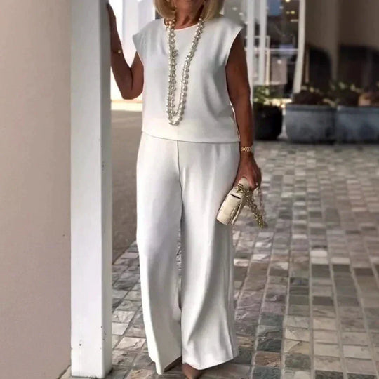 💕Limited Time 50% Off💕Women's Crew Neck Sleeveless Top and Pants Set