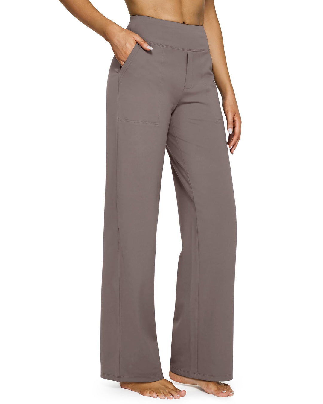 Loose High-Waist Business Casual Pants Yoga Pants Women Wide Leg Pants with Pockets Comfortable Athletic Sweatpants Outdoorfun