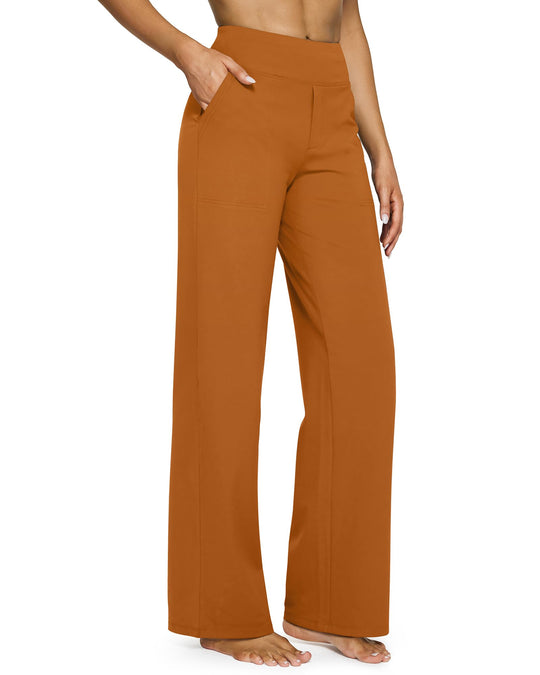 Loose High-Waist Business Casual Pants Yoga Pants Women Wide Leg Pants with Pockets Comfortable Athletic Sweatpants Outdoorfun