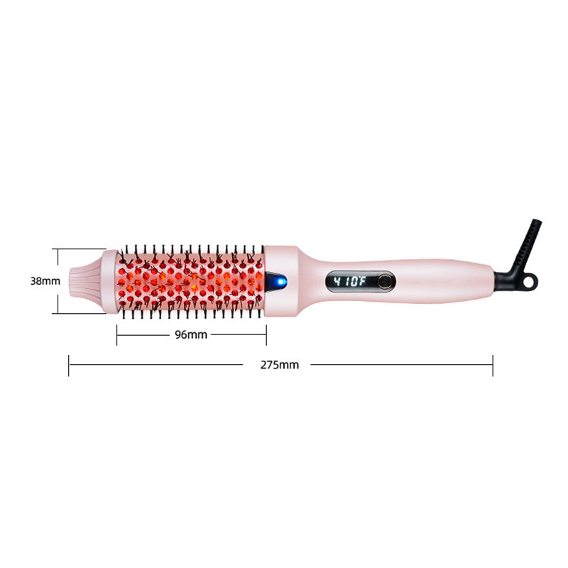 Home Electric Curling Iron & Hair Straightening Comb With LED Display, 300℉-420℉ for Different Hair Types, 120-240V Universal Voltage