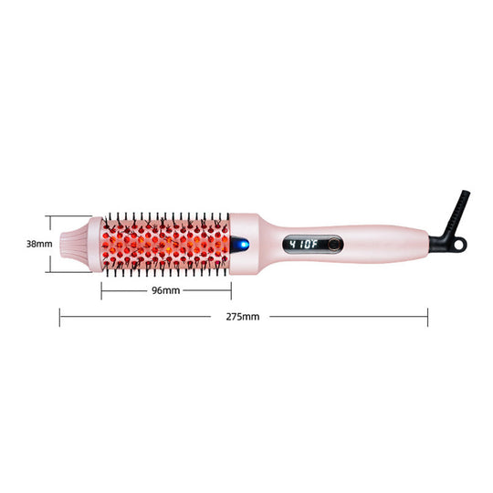 Home Electric Curling Iron & Hair Straightening Comb With LED Display, 300℉-420℉ for Different Hair Types, 120-240V Universal Voltage