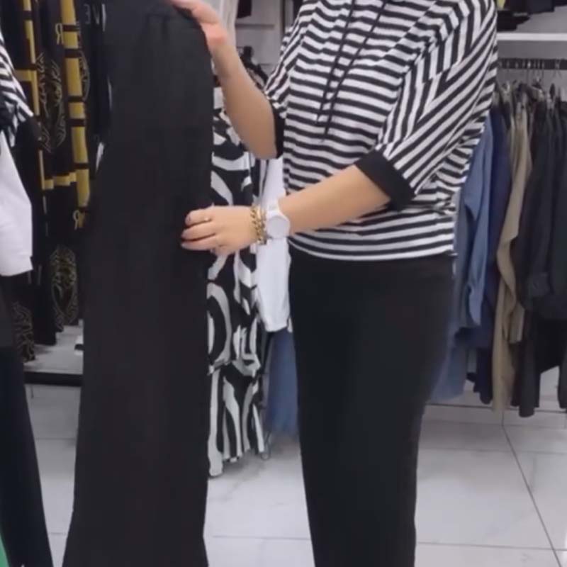 💕Venta limitada 50% de descuento💕Conjunto de top de rayas y pantalón liso para mujer