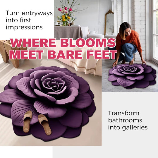 🌺Saldi eccezionali 42% di sconto💕Tappetino floreale in peluche e terra di diatomee