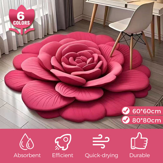 🌺Saldi eccezionali 42% di sconto💕Tappetino floreale in peluche e terra di diatomee