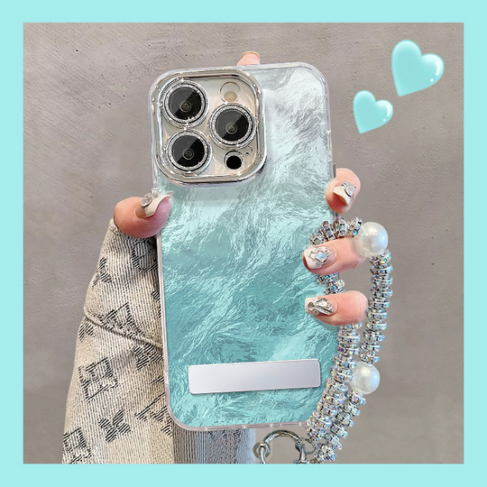 💜LETZTER TAG - 50% Rabatt💜Farbverlauf-Telefonhülle mit Ständer und Kette für die iPhone-Serie