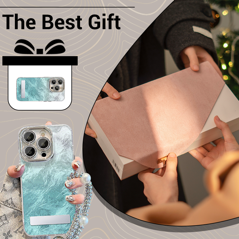 💜LETZTER TAG - 50% Rabatt💜Farbverlauf-Telefonhülle mit Ständer und Kette für die iPhone-Serie