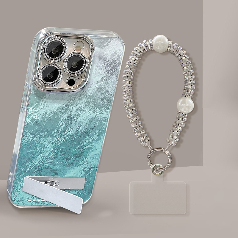 💜LETZTER TAG - 50% Rabatt💜Farbverlauf-Telefonhülle mit Ständer und Kette für die iPhone-Serie