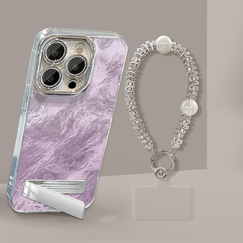 💜LETZTER TAG - 50% Rabatt💜Farbverlauf-Telefonhülle mit Ständer und Kette für die iPhone-Serie