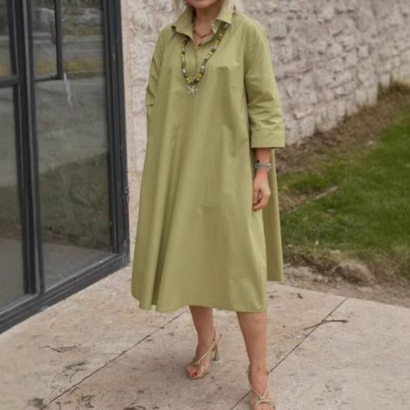 Frauen lässiges Festkleid von Frauen mit praktischen Taschen