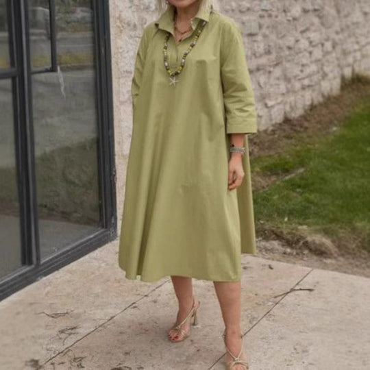 Frauen lässiges Festkleid von Frauen mit praktischen Taschen