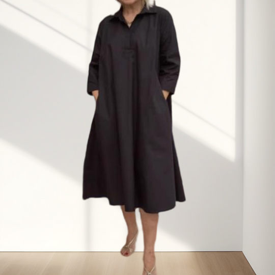 Frauen lässiges Festkleid von Frauen mit praktischen Taschen