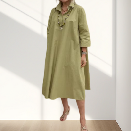 Frauen lässiges Festkleid von Frauen mit praktischen Taschen