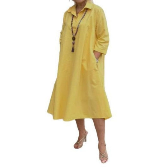 Frauen lässiges Festkleid von Frauen mit praktischen Taschen