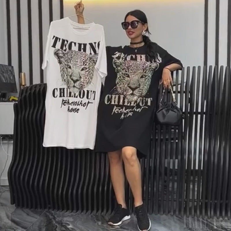 💗Zomerspecials✨Oversized glitter T-shirtjurk voor dames