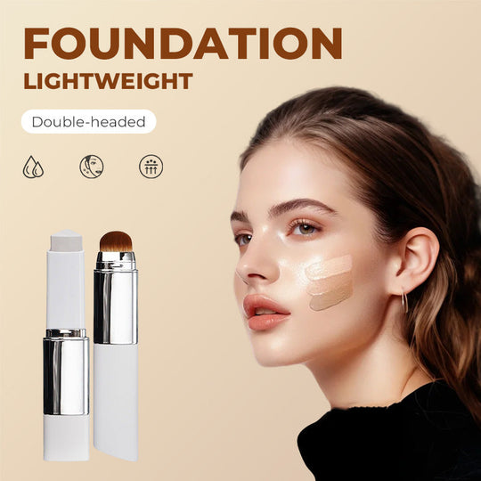 ✨Dubbelkoppige lichtgewicht foundation stick — voelt zwaartekrachtloos aan en blijft 12 uur zitten!🔥