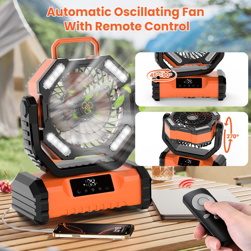 🏆VENTE CHAUDE -50%🍃Ventilateur oscillant portable avec télécommande