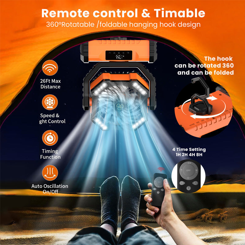 🏆VENTE CHAUDE -50%🍃Ventilateur oscillant portable avec télécommande