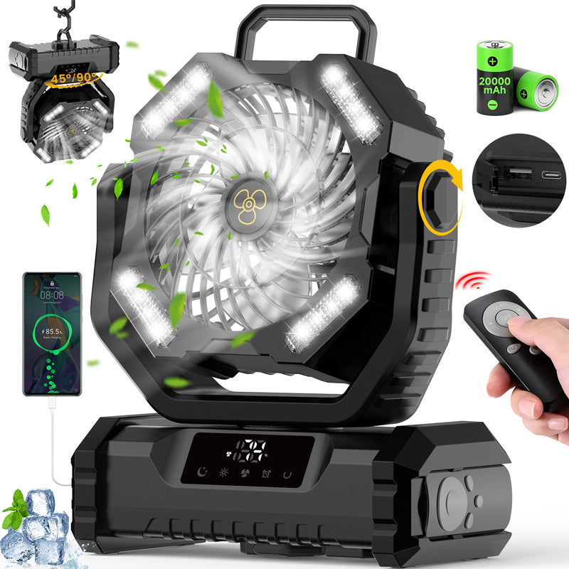 🏆VENTE CHAUDE -50%🍃Ventilateur oscillant portable avec télécommande