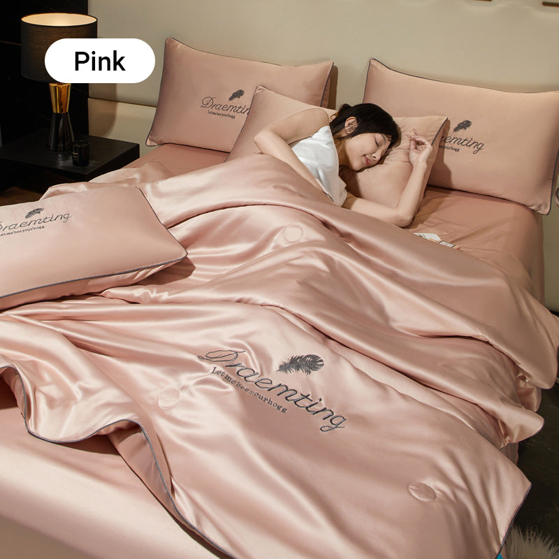 ✨Newly upgraded 2026👑Washable and cool four-piece bedding set🌸