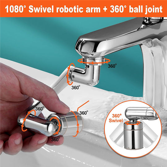⏳Time-Limited Special⏰1440° splash-proof and universally rotatable faucet adapter