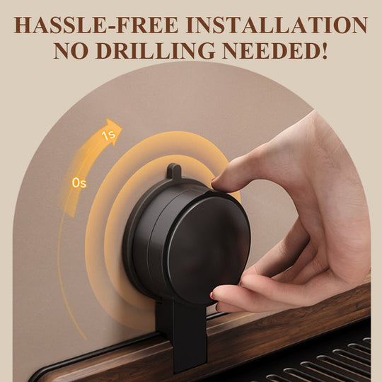 ⏳Time-limited Special 50% OFF⏰Walnut Suction Cup Bathroom Shelf