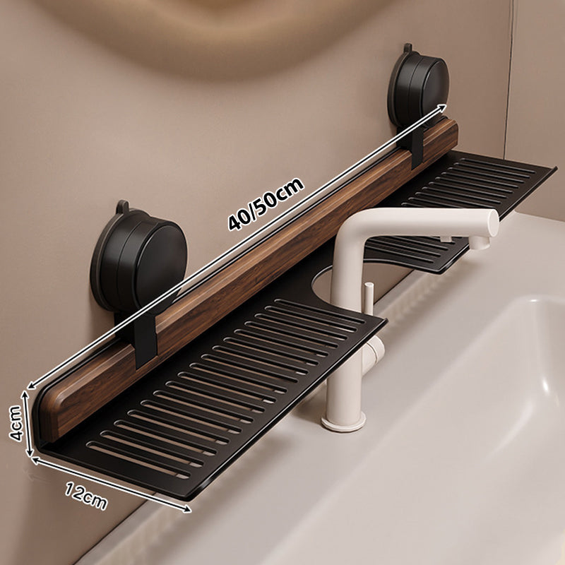 ⏳Time-limited Special 50% OFF⏰Walnut Suction Cup Bathroom Shelf