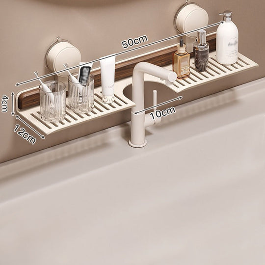 ⏳Time-limited Special 50% OFF⏰Walnut Suction Cup Bathroom Shelf