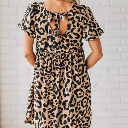⏳Časově omezený speciál⏰Dámské ležérní minišaty s leopardím potiskem👗