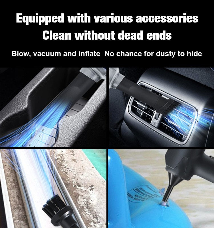 🏆Blow, Vacuum and Inflate all-in-one Cordless Vacuum Cleaner for Home and Car