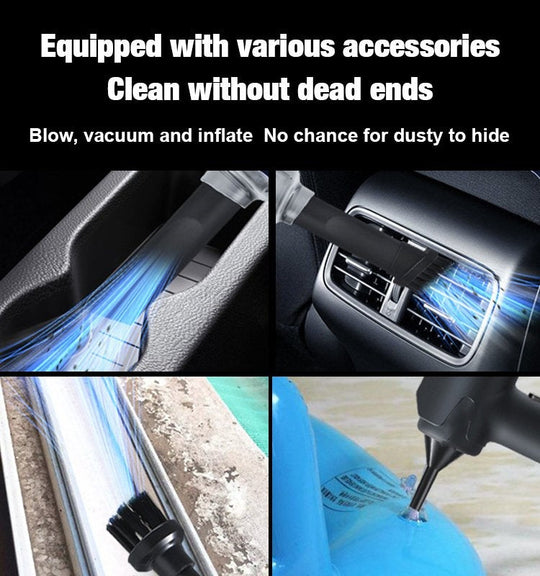 🏆Blow, Vacuum and Inflate all-in-one Cordless Vacuum Cleaner for Home and Car