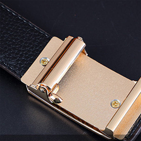 Miesten krokotiilikuvioinen automaattinen solkivyö