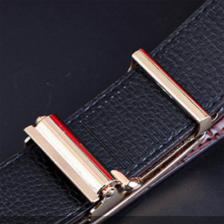 Miesten krokotiilikuvioinen automaattinen solkivyö